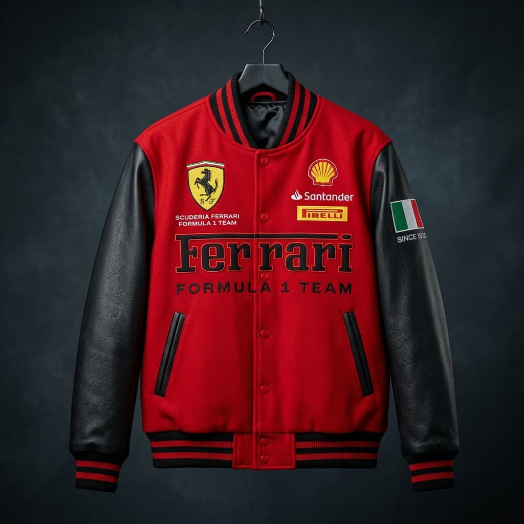 Scuderia Ferrari Varsity Racing Jacket